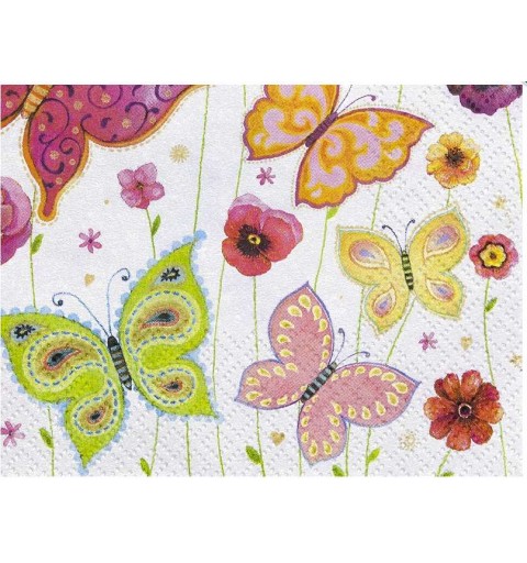 TOVAGLIOLI BUTTERFLIES - FARFALLE COLORATE 20 PZ