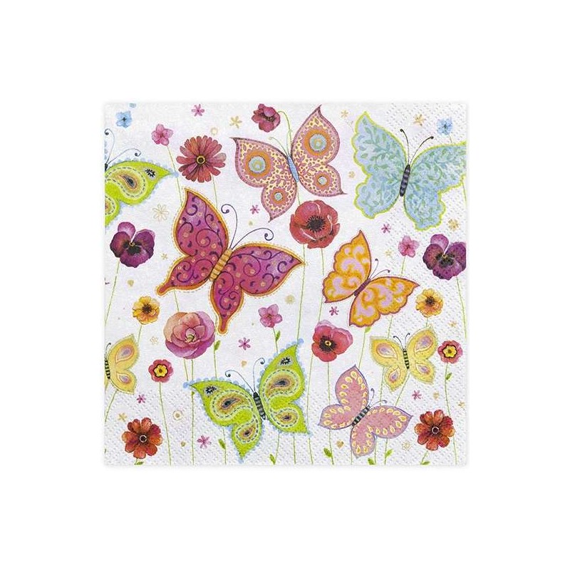 TOVAGLIOLI BUTTERFLIES - FARFALLE COLORATE 20 PZ