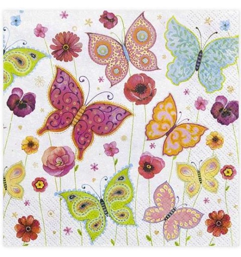 TOVAGLIOLI BUTTERFLIES - FARFALLE COLORATE 20 PZ
