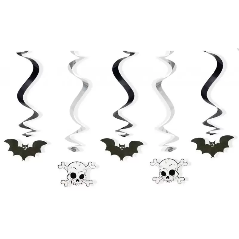 GHIRLANDA TESCHI E PIPISTRELLI - FESTONE HALLOWEEN PER CASE E NEGOZI