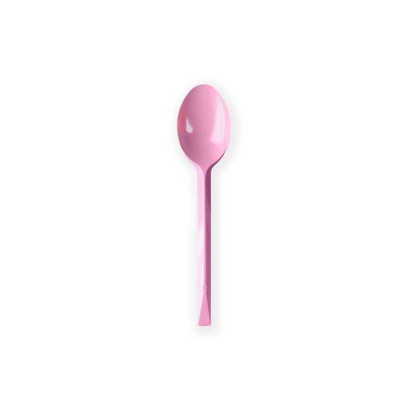 CUCCHIAI ROSA DI PLASTICA - 20 PZ