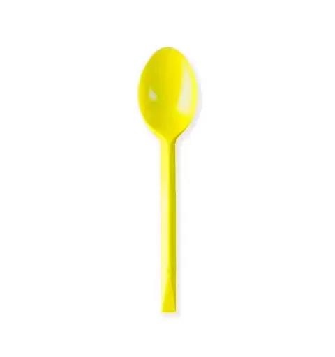 CUCCHIAI GIALLI DI PLASTICA - 20 PZ