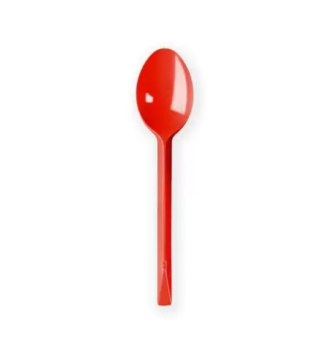 CUCCHIAI ROSSI DI PLASTICA - 20 PZ