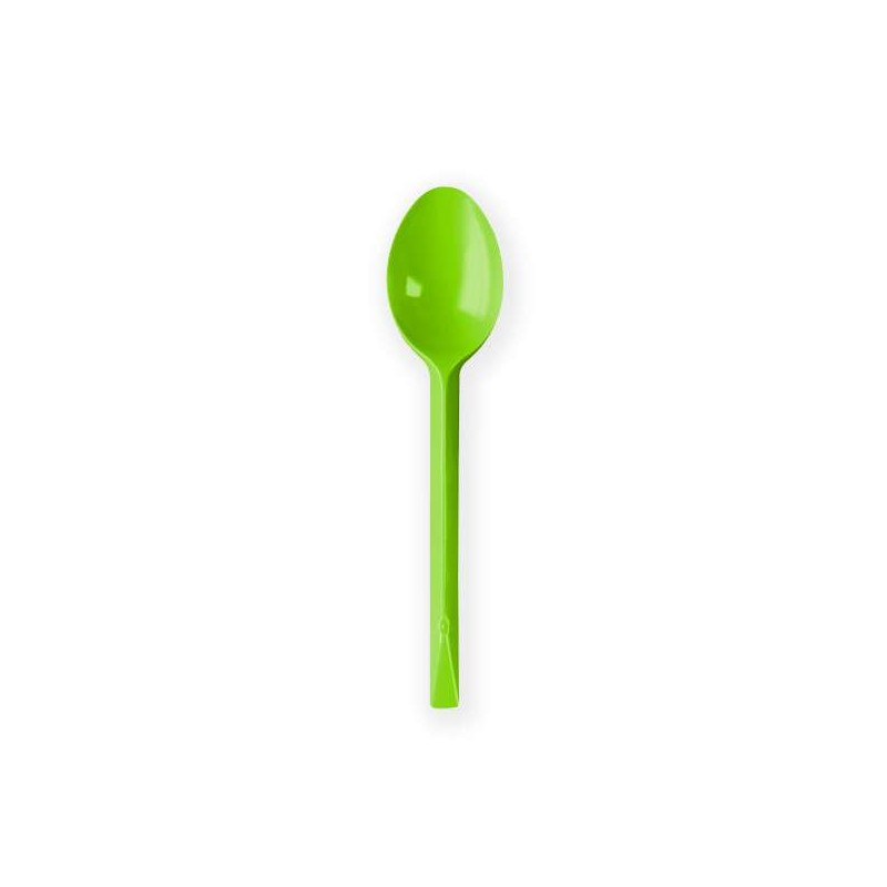 CUCCHIAI VERDE MELA DI PLASTICA - 20 PZ