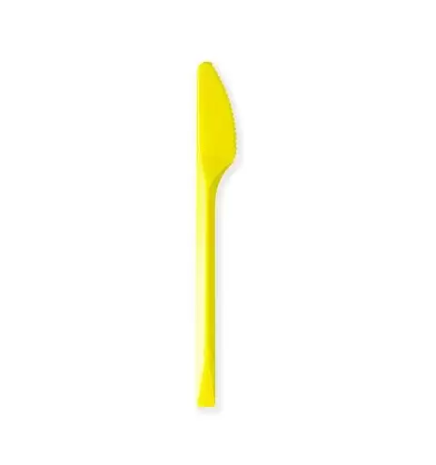 COLTELLI GIALLI DI PLASTICA - 20 PZ