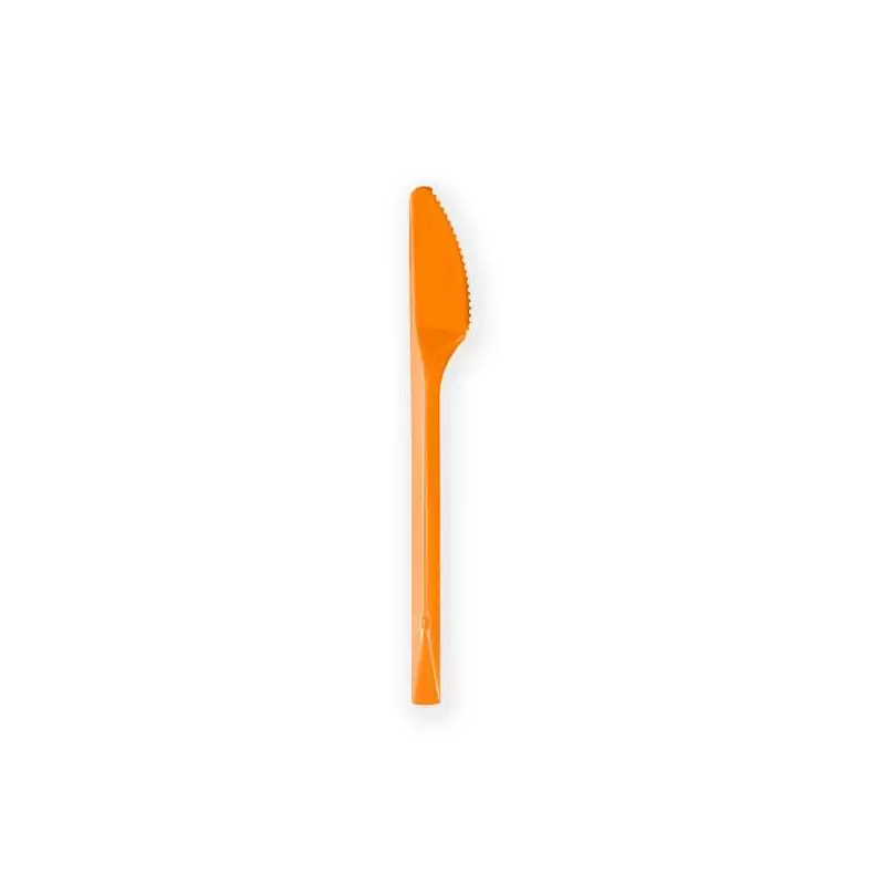 COLTELLI ARANCIONE DI PLASTICA - 20 PZ