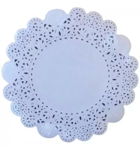 CENTRINI DI CARTA SOTTO TORTA EFFETTO PIZZO - COLORE BIANCO