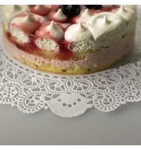 CENTRINI DI CARTA SOTTO TORTA EFFETTO PIZZO - COLORE BIANCO