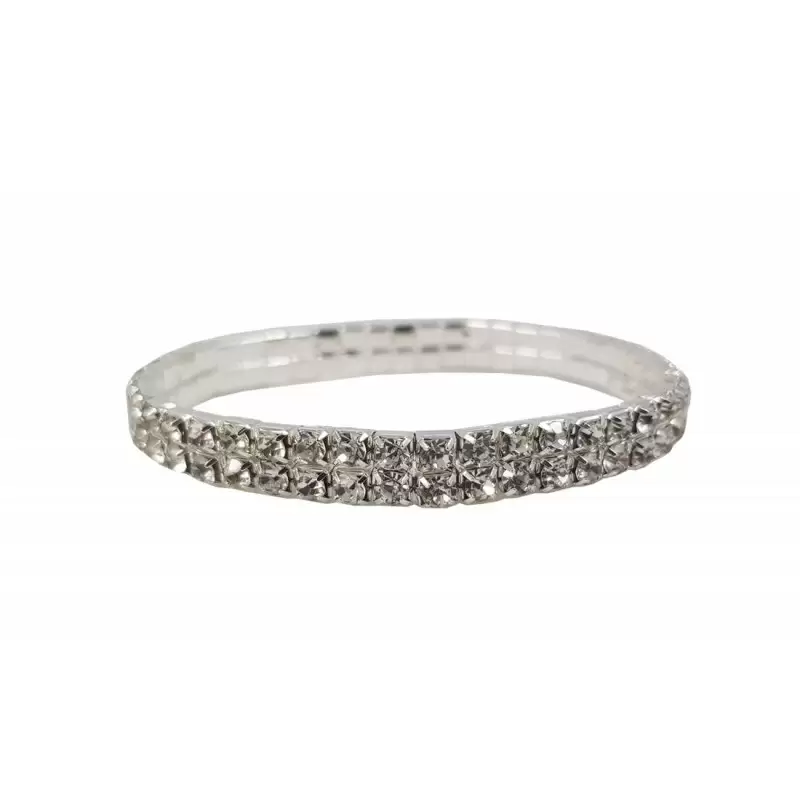 BRACCIALETTI ELASTICI CON BRILLANTINI – 10 PZ