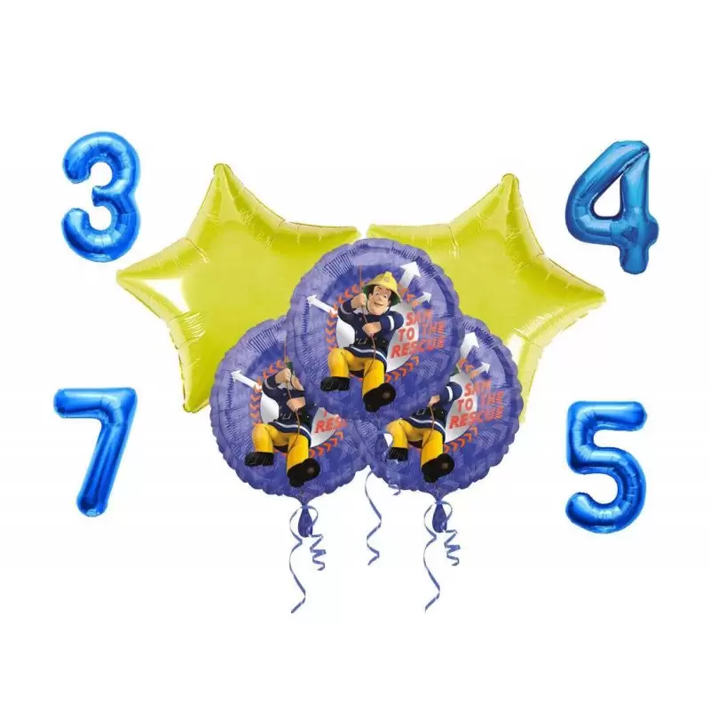 BOUQUET PALLONCINI SAM IL POMPIERE KIT N 3