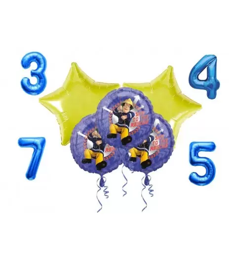 BOUQUET PALLONCINI SAM IL POMPIERE KIT N 3