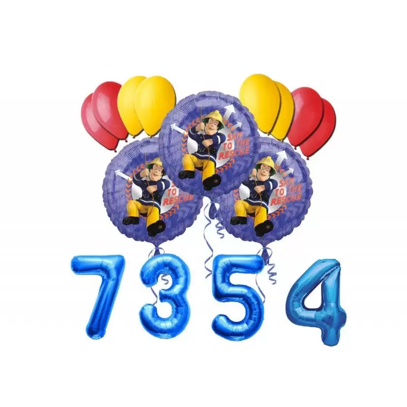 BOUQUET PALLONCINI FOIL SAM IL POMPIERE KIT N 4