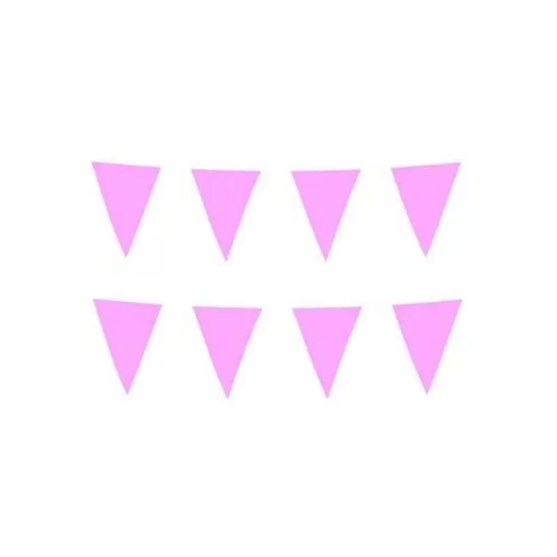 FESTONE BANDIERINE ROSA DI PLASTICA