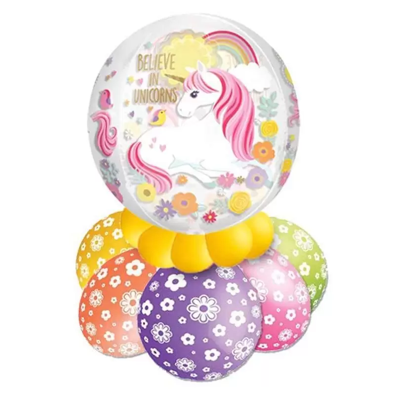 COMPOSIZIONE PALLONCINI UNICORNO – ADDOBBI UNICORN PARTY