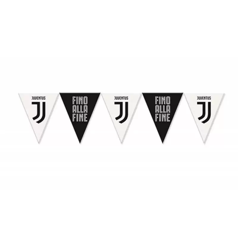 FESTONE BANDIERINE JUVENTUS – ADDOBBI BIANCO NERI