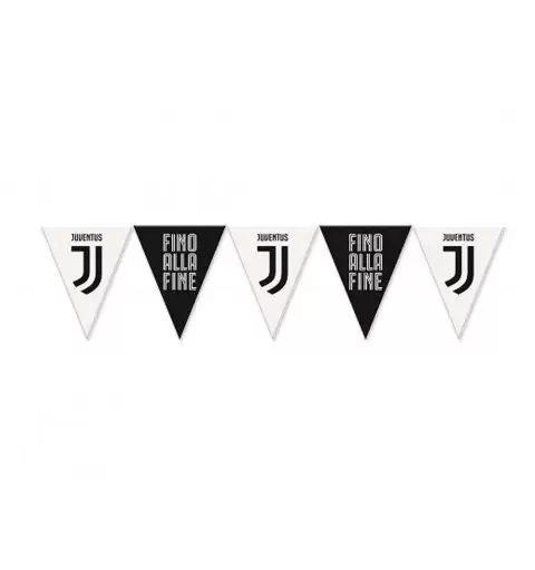 FESTONE BANDIERINE JUVENTUS – ADDOBBI BIANCO NERI