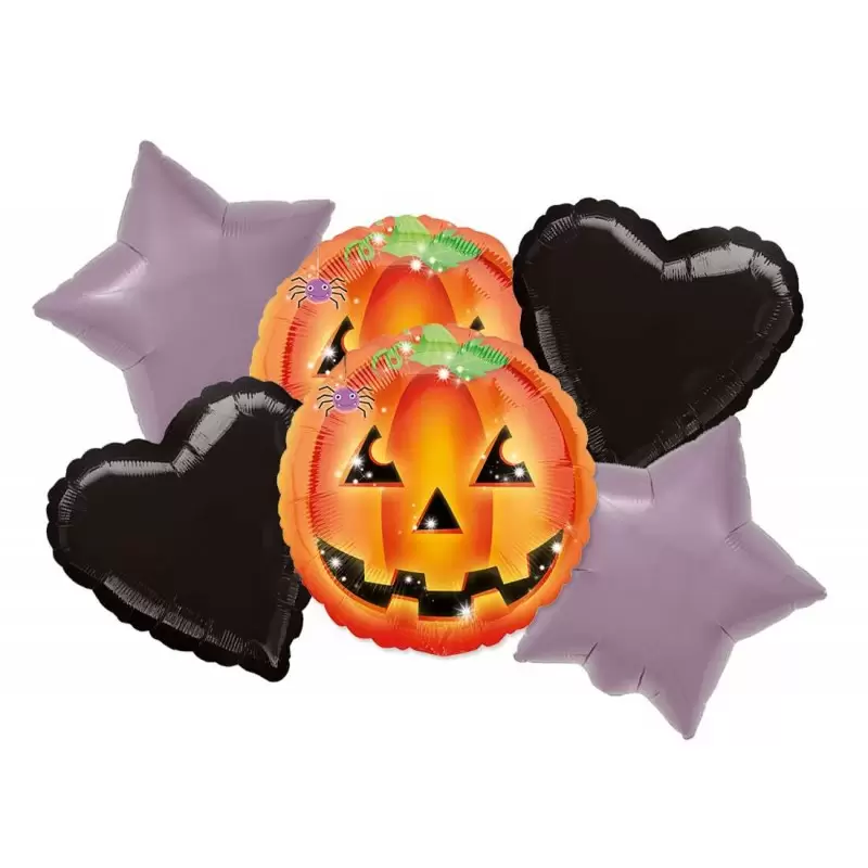 BOUQUET HALLOWEEN CON FOIL A FORMA DI ZUCCA