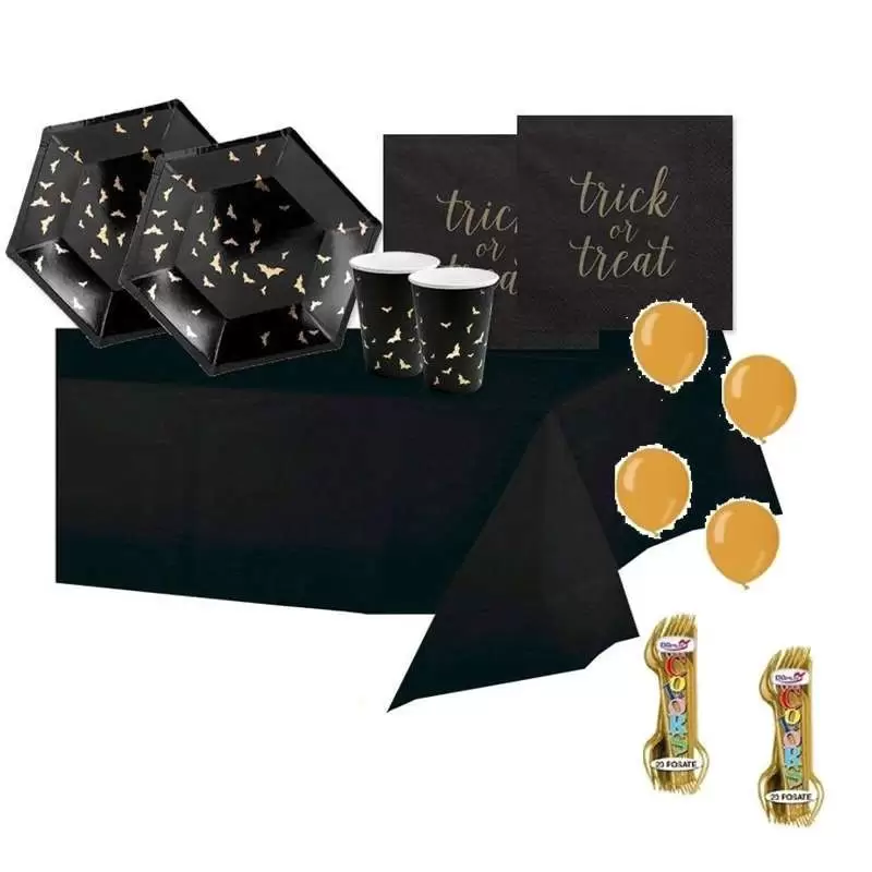 KIT N.6 PIPISTRELLI HALLOWEEN – COORDINATO TAVOLA TRICK OR TREAT