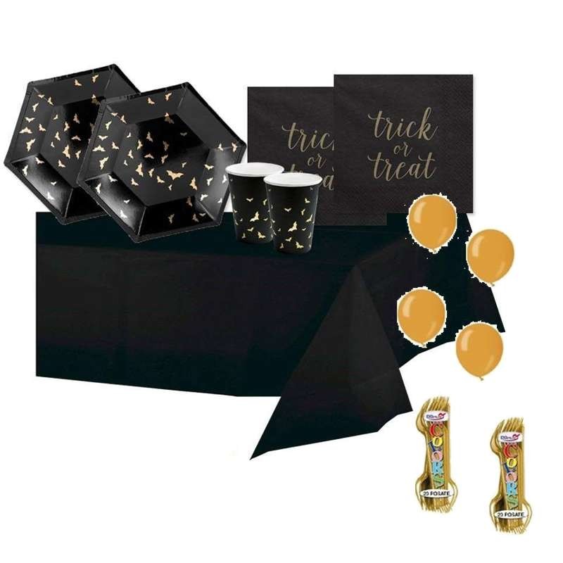 KIT N.6 PIPISTRELLI HALLOWEEN – COORDINATO TAVOLA TRICK OR TREAT