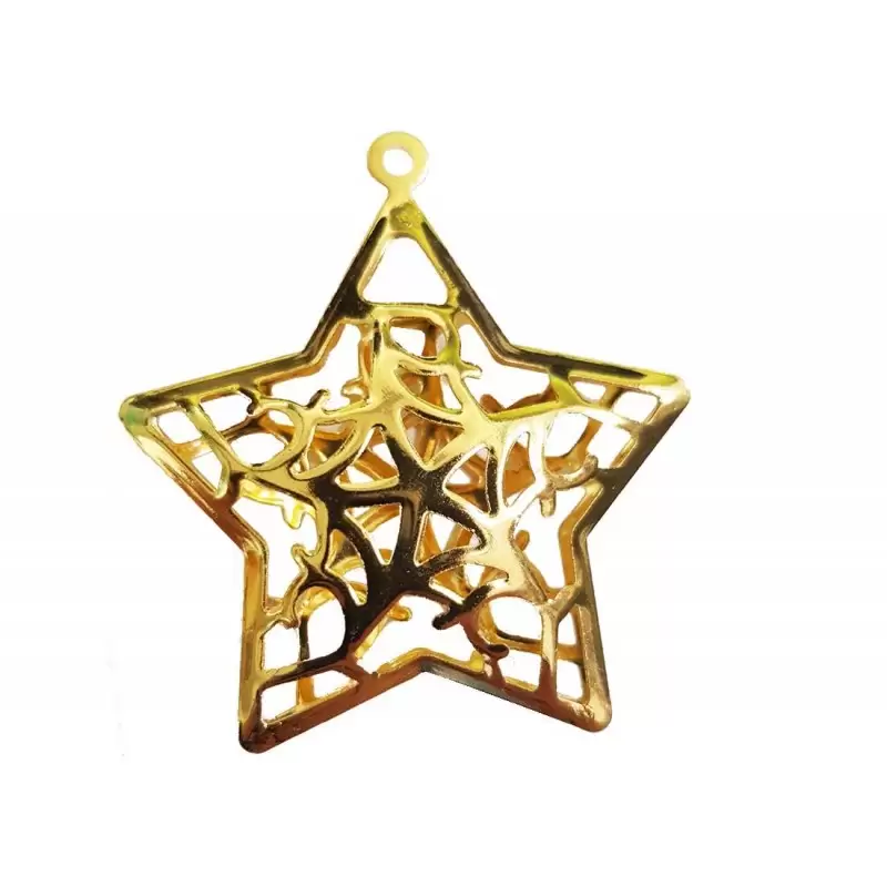 STELLE ORO IN METALLO TRIDIMENSIONALI – 10 PZ