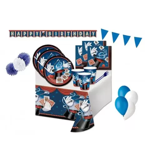 KIT N. 54 MAGIC PARTY - ACCESSORI TAVOLA A TEMA MAGIA