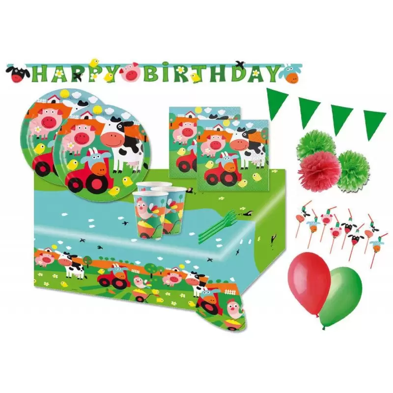 KIT N.60 FUN FARM - ACCESSORI TAVOLA FATTORIA