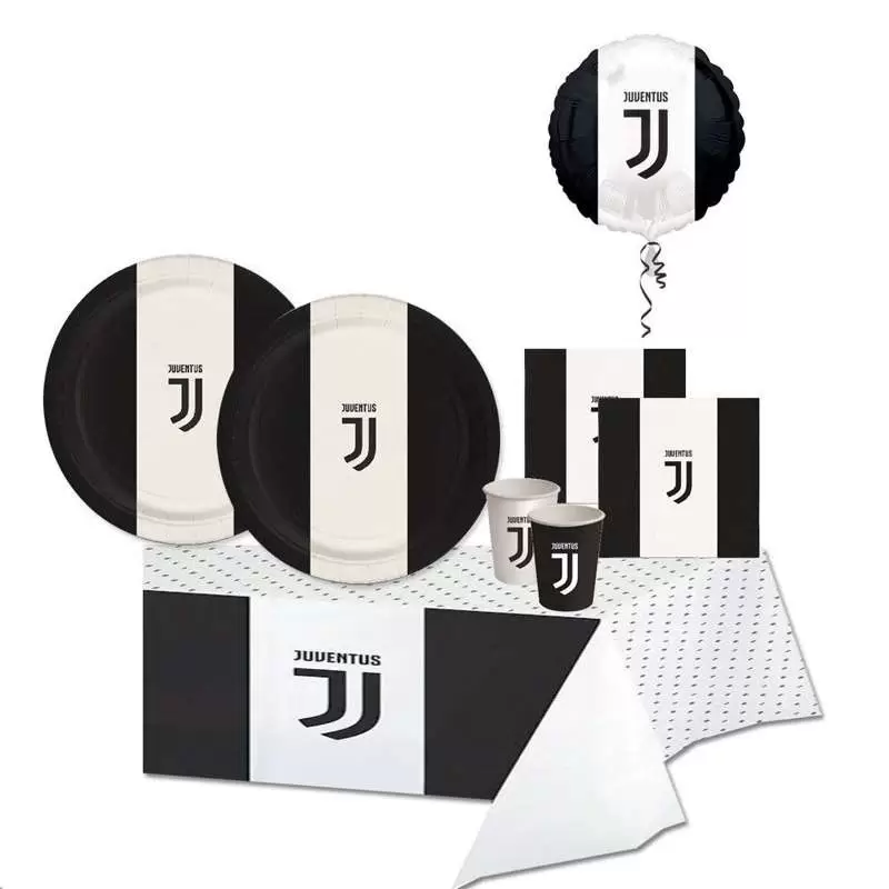 KIT N.10 JUVENTUS - ACCESSORI TAVOLA PER TIFOSI BIANCO NERI