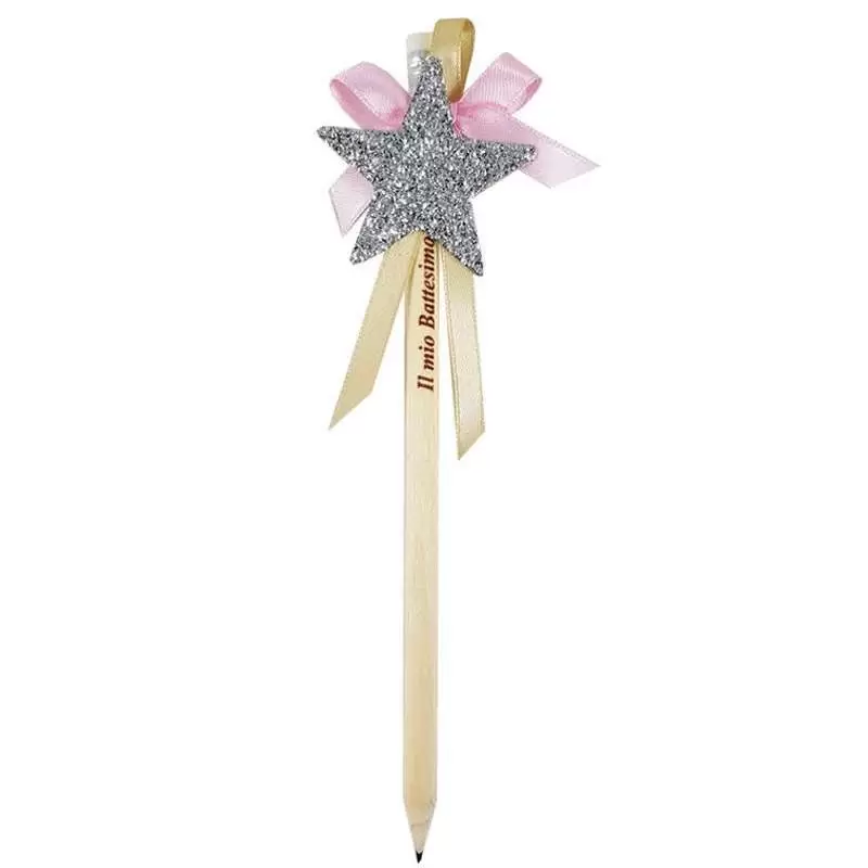 MATITE CON STELLE GLITTERATE – SEGNAPOSTO BATTESIMO