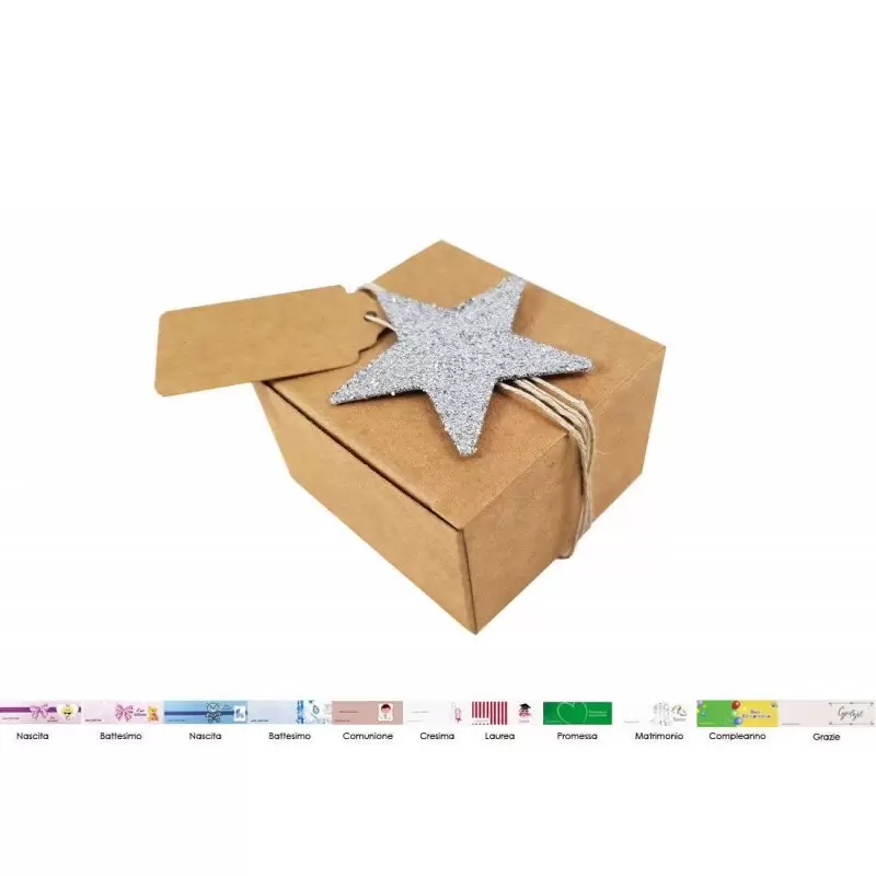 SCATOLINE AVANA CON STELLE GLITTER – 10 PZ