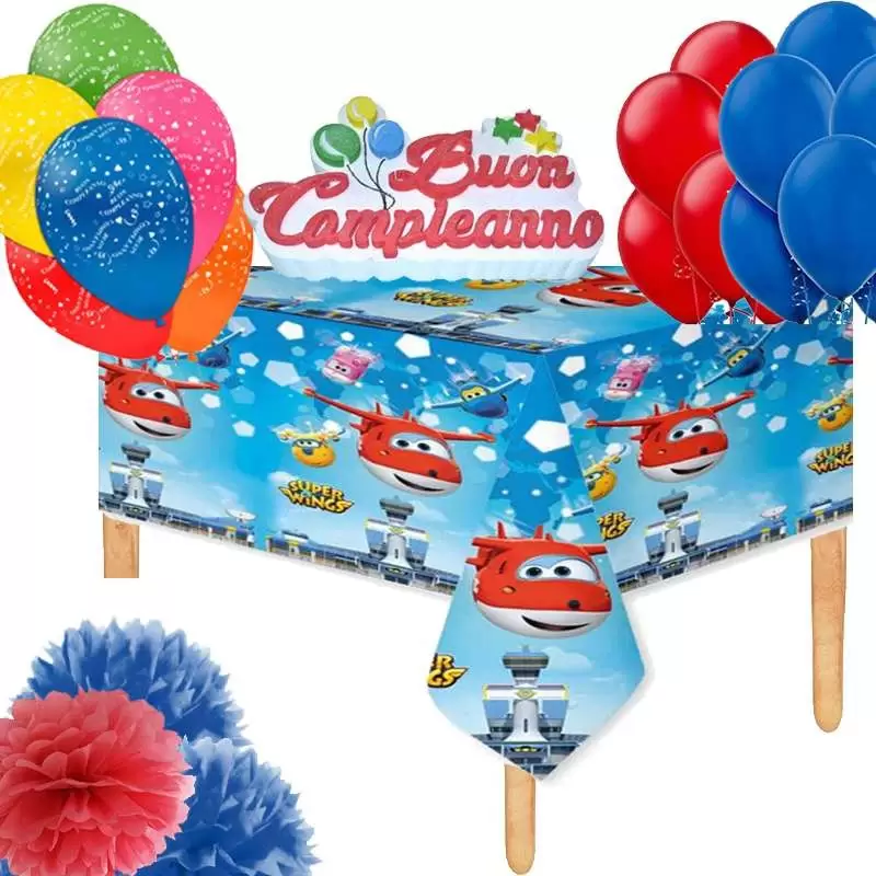 KIT ALLESTIMENTO SUPER WINGS - TAVOLO PER LA TORTA