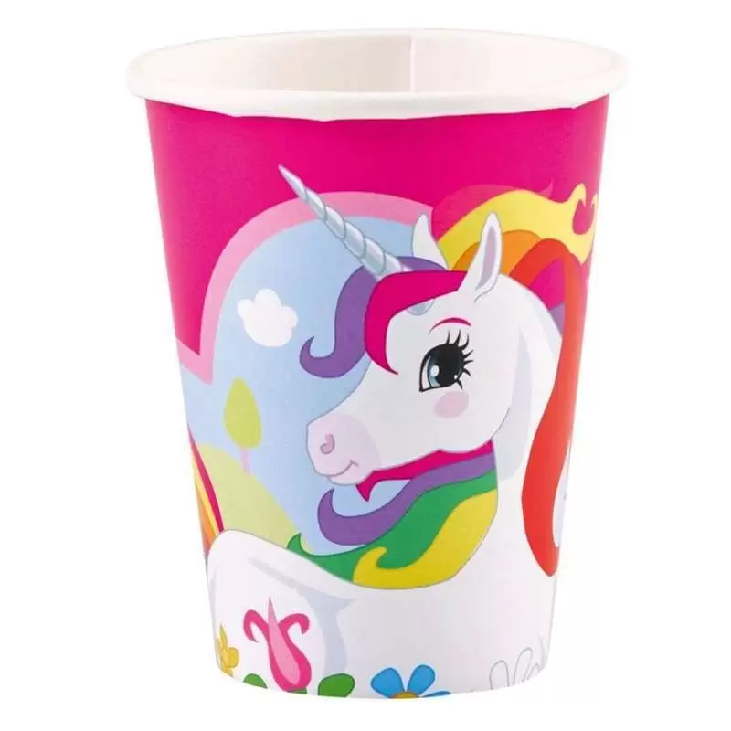 KIT N.30 UNICORNO ARCOBALENO - ACCESSORI TAVOLA PER BAMBINI