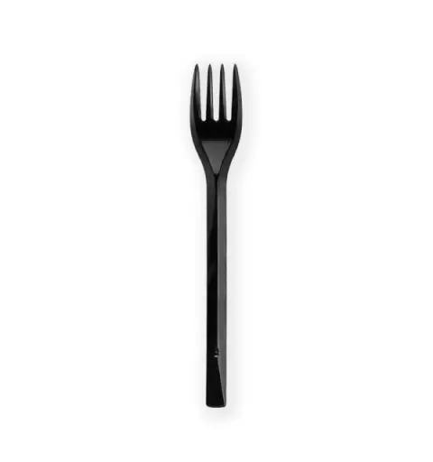 FORCHETTE NERE DI PLASTICA - 20 PZ