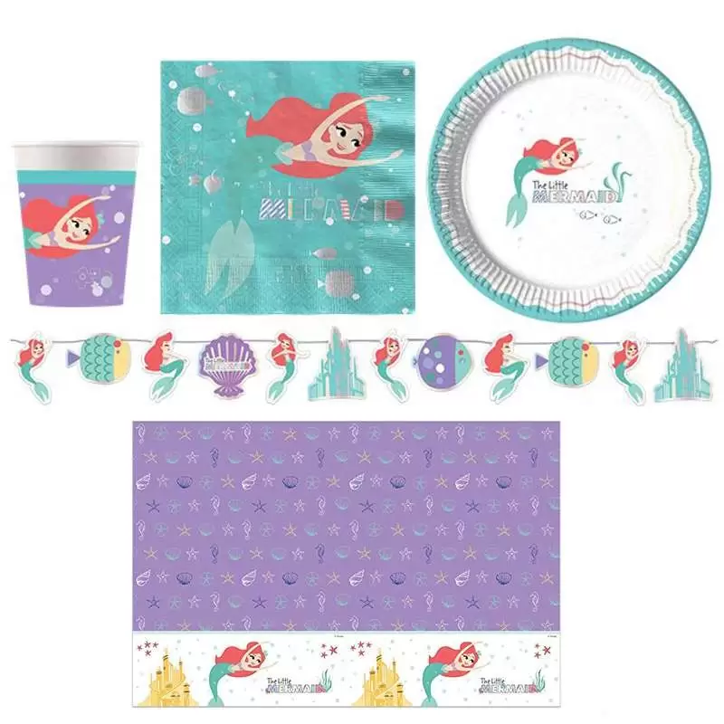 KIT N.13 ARIEL UNDER THE SEA – SET FESTA PER 24 BAMBINI