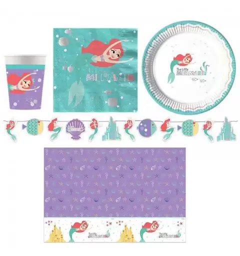 KIT N.13 ARIEL UNDER THE SEA – SET FESTA PER 24 BAMBINI