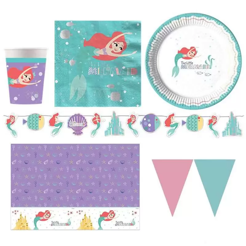 KIT N.17 ARIEL UNDER THE SEA – ACCESSORI PER FESTA A TEMA LA SIRENETTA