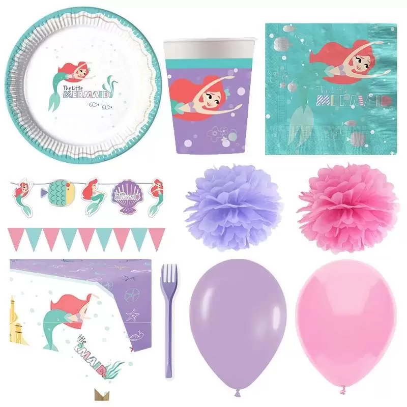 KIT N.54 ARIEL UNDER THE SEA – ARTICOLI FESTA A TEMA LA SIRENETTA