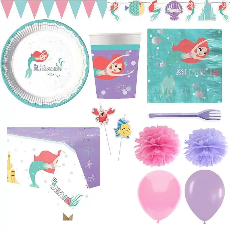 KIT N.60 ARIEL UNDER THE SEA - ARTICOLI PER FESTA LA SIRENETTA