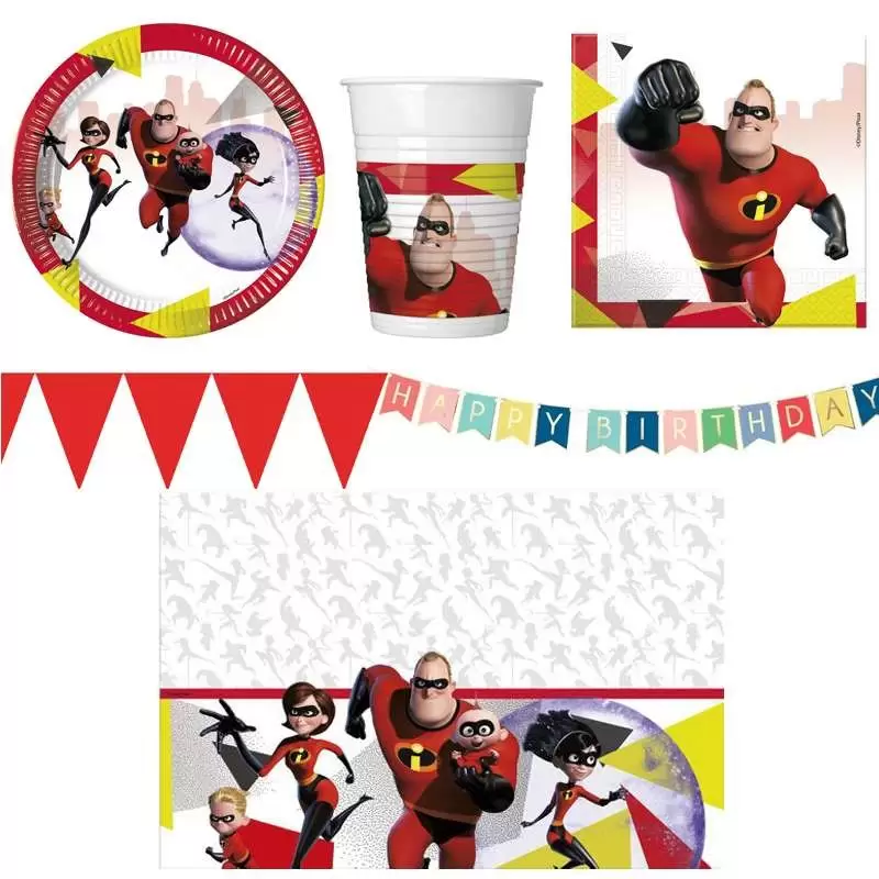 KIT N.17 GLI INCREDIBILI - ADDOBBI PER COMPLEANNO