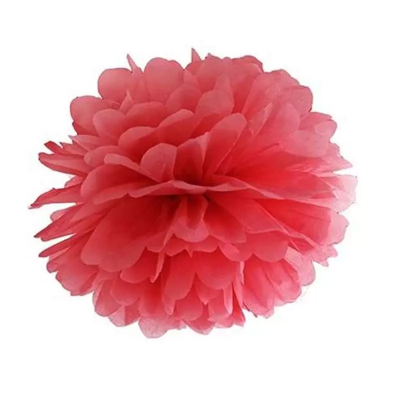 FLUFFY ROSSO POM PON DI CARTA - 12 PZ