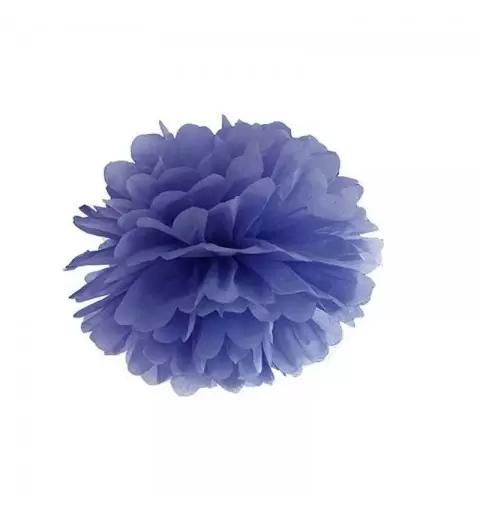 FLUFFY BLU POM PON IN CARTA - 12 PZ