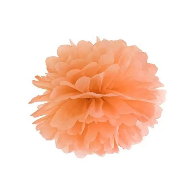 FLUFFY ARANCIONE POM PON IN CARTA - 12 PZ