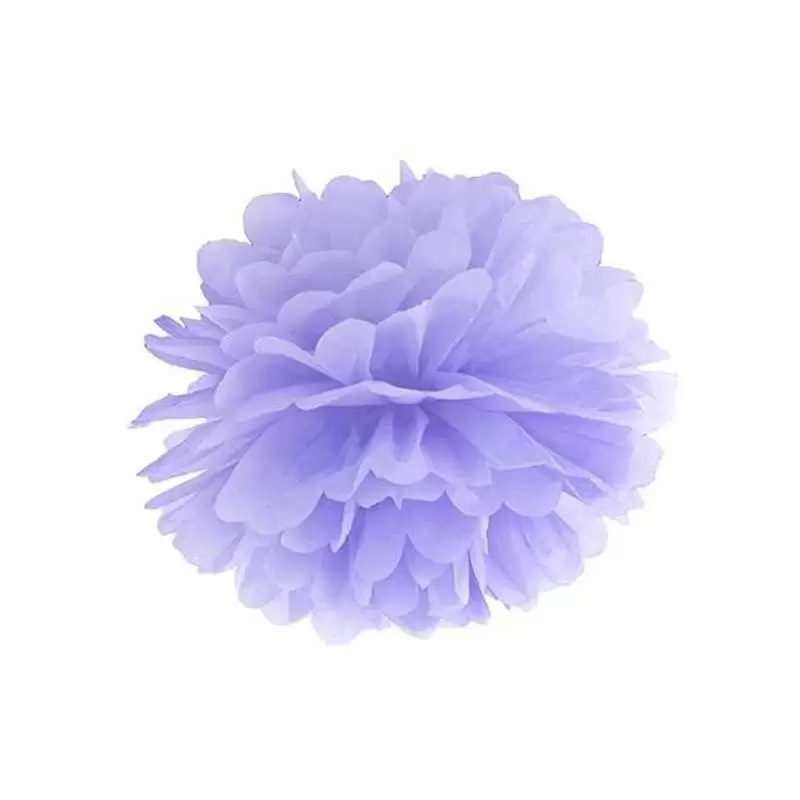 FLUFFY LILLA POM PON IN CARTA GLICINE - 12 PZ