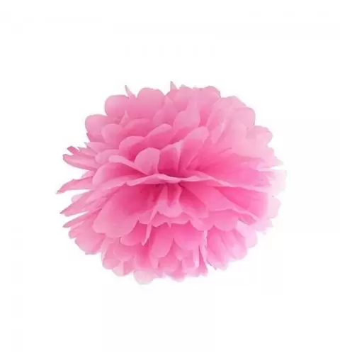 FLUFFY ROSA POM PON IN CARTA - 12 PZ