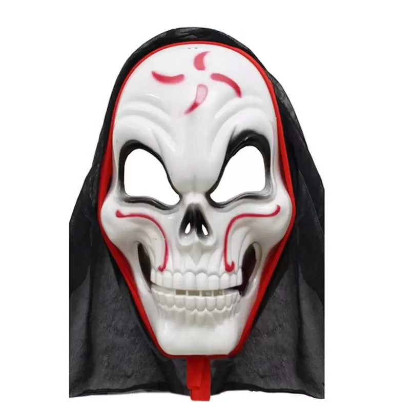 MASCHERA DEMONE CON CAPPUCCIO - MASCHERA REALISTICA TAGLIA UNICA