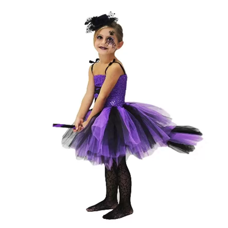 COSTUME STREGA - VESTITO DA STREGHETTA PER BAMBINA