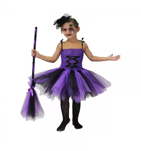 COSTUME STREGA - VESTITO DA STREGHETTA PER BAMBINA