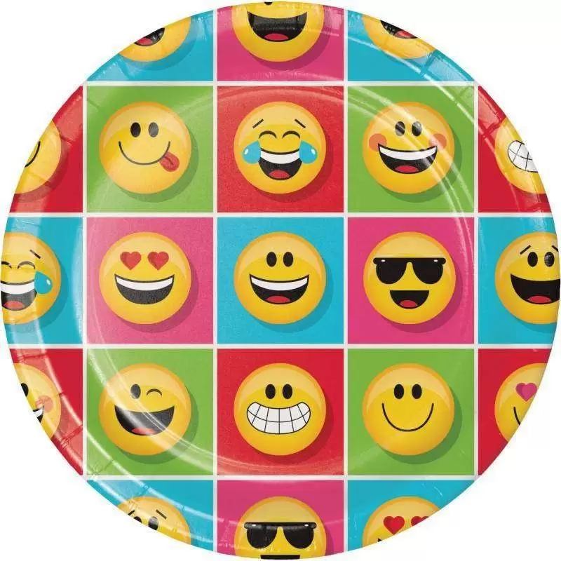 PIATTI EMOTICON SMILE NEW - 8 PZ