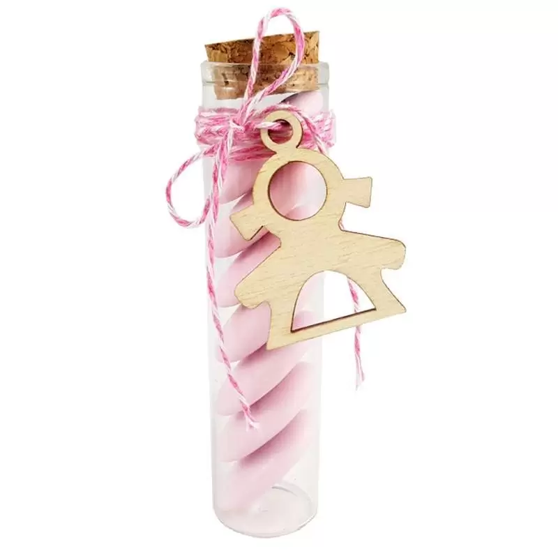 PROVETTE PORTACONFETTI BOMBONIERE – CON DECORAZIONE LEGNO BIMBI
