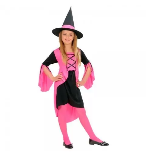 VESTITO DA STREGA ROSA – ABITO STREGHETTA PER BAMBINE