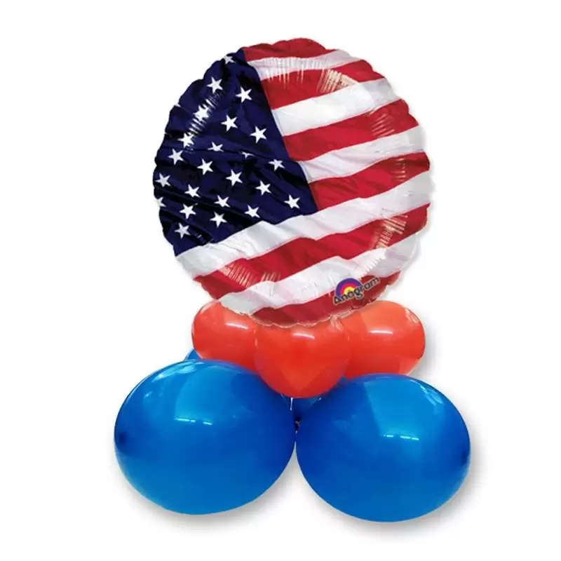 CENTROTAVOLA PALLONCINI USA – COMPOSIZIONE CON FOIL STAMPA AMERICANA